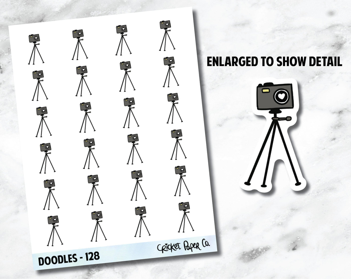 Filming, Vlogging, Video Recording Hand Drawn Doodles - 128-Cricket Paper Co.