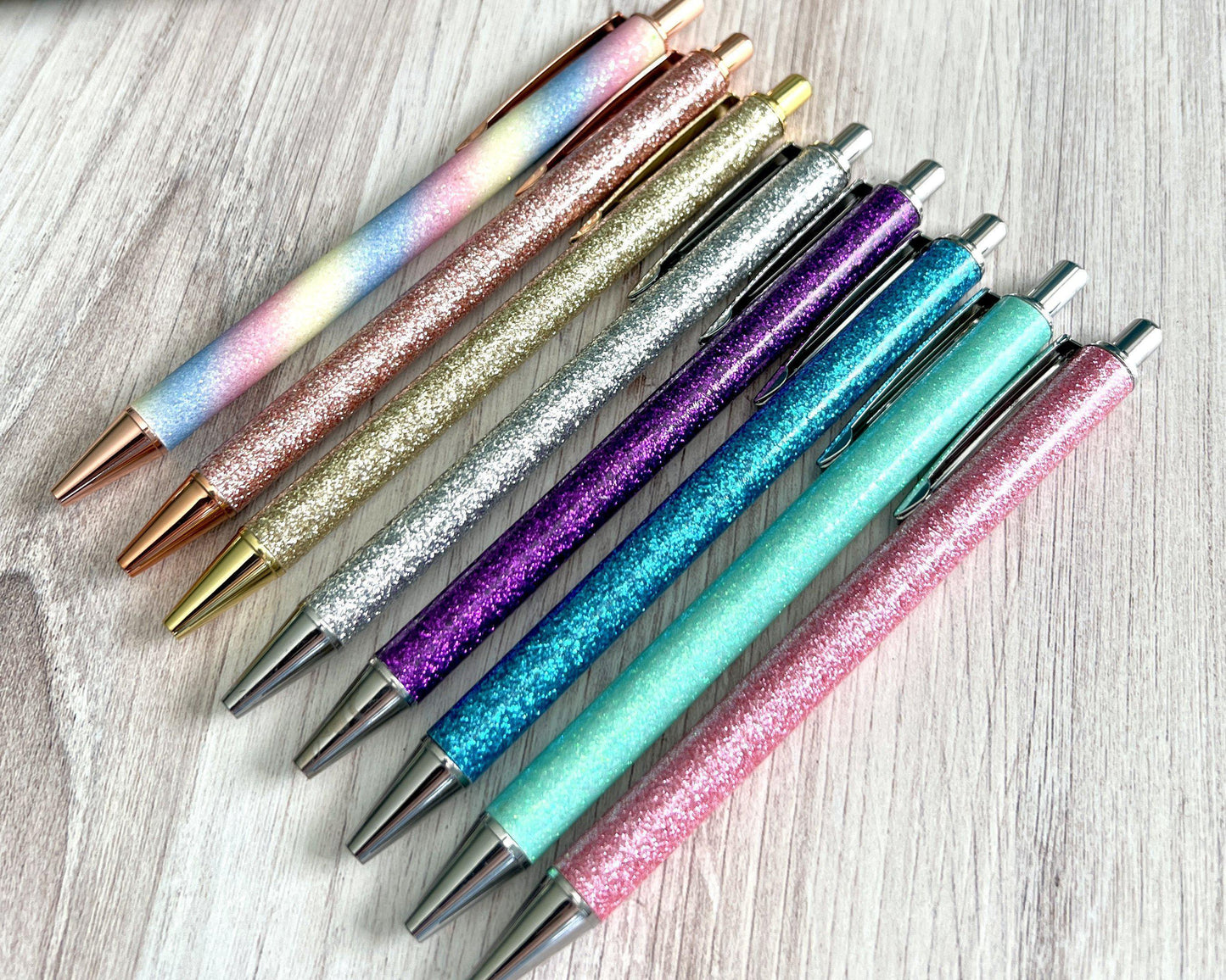 Glitter Design Ball Point Pens - Black Ink-Cricket Paper Co.