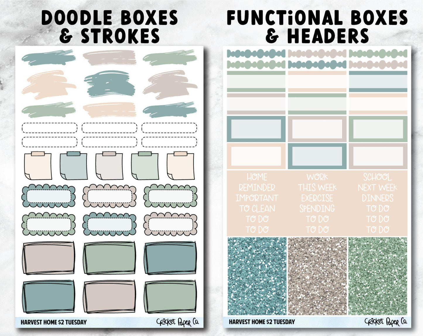 HARVEST HOME Planner Stickers - Full Kit-Cricket Paper Co.