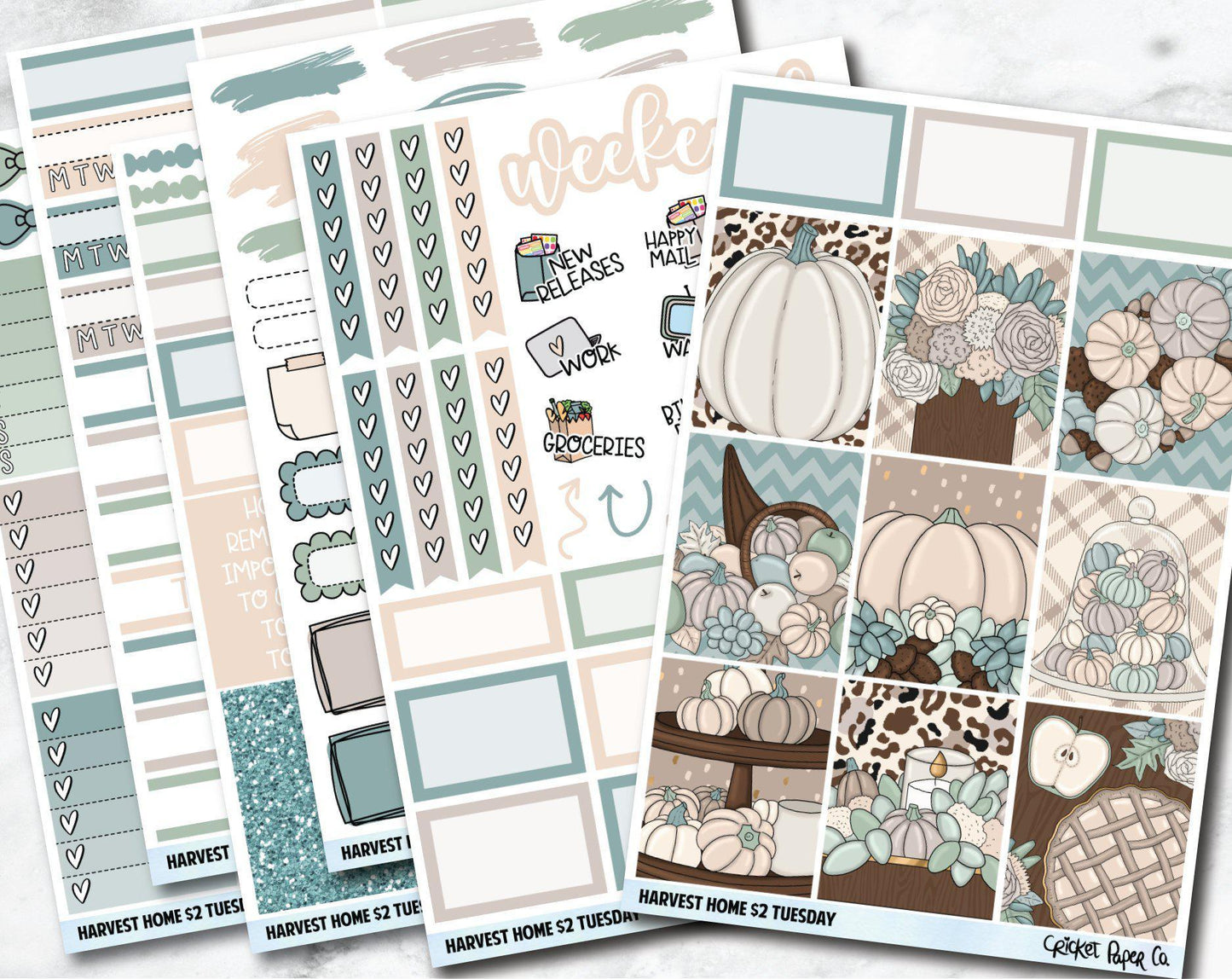 HARVEST HOME Planner Stickers - Full Kit-Cricket Paper Co.