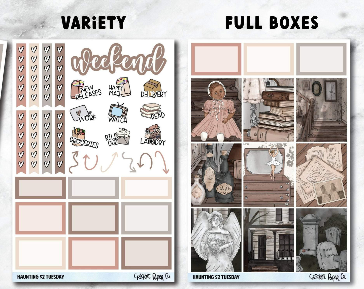 HAUNTING Planner Stickers - Full Kit-Cricket Paper Co.
