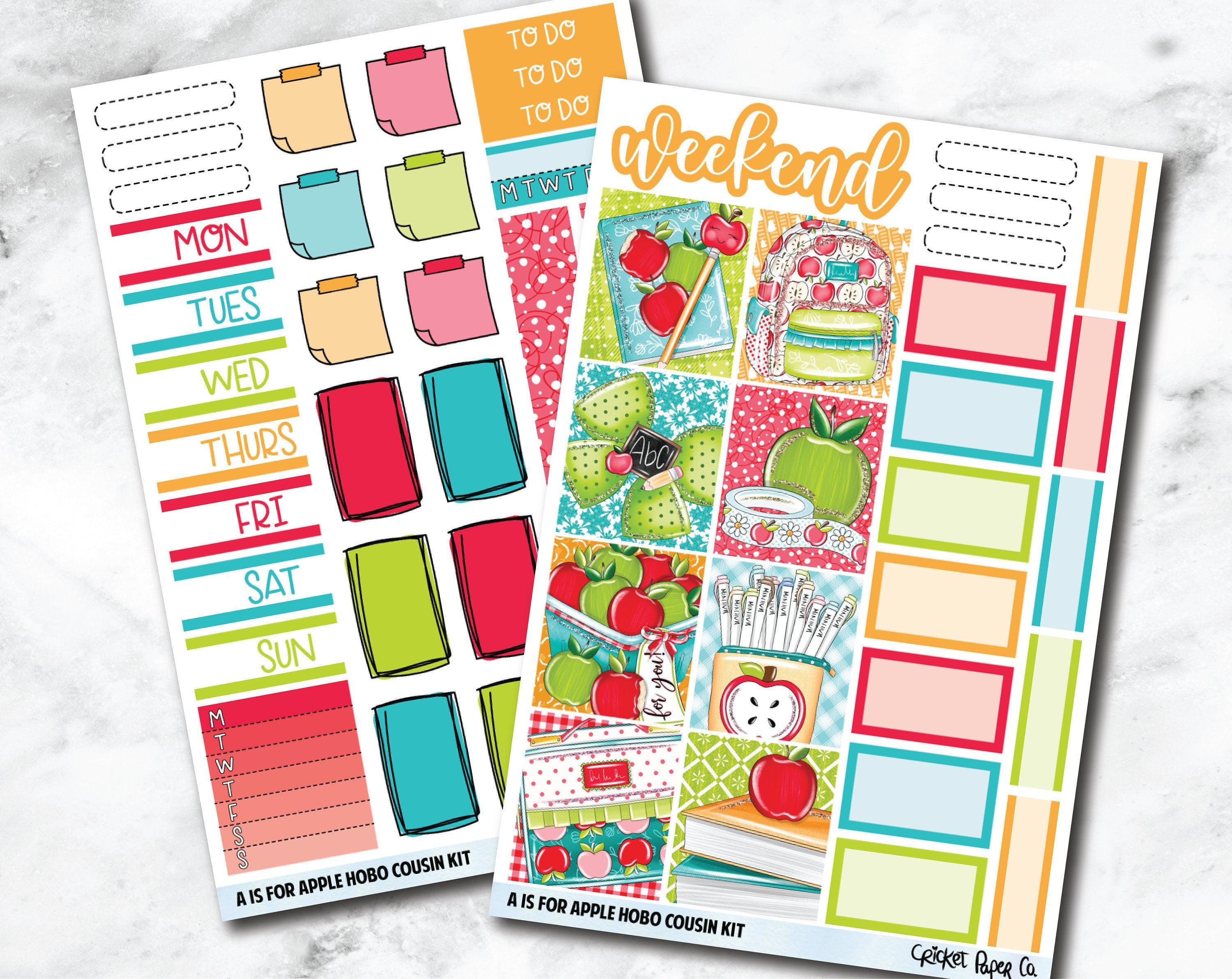HOBONICHI COUSIN Planner Stickers Mini Kit - A Is for Apple – Cricket ...