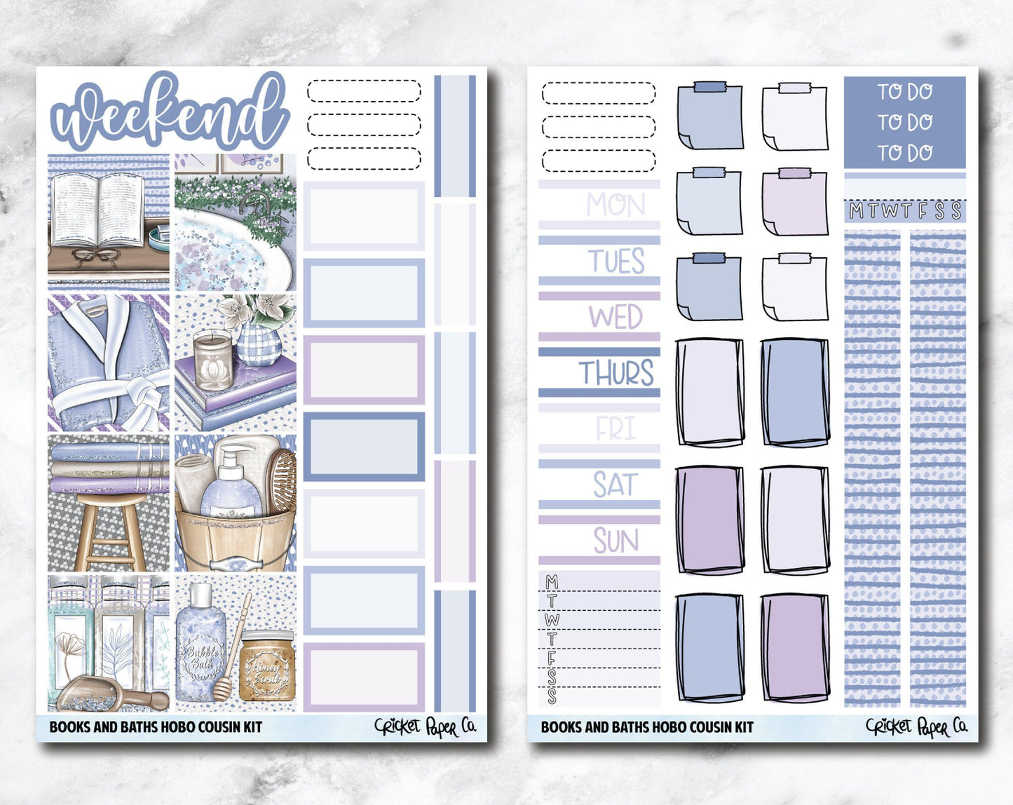 HOBONICHI COUSIN Planner Stickers Mini Kit - Books and Baths-Cricket Paper Co.