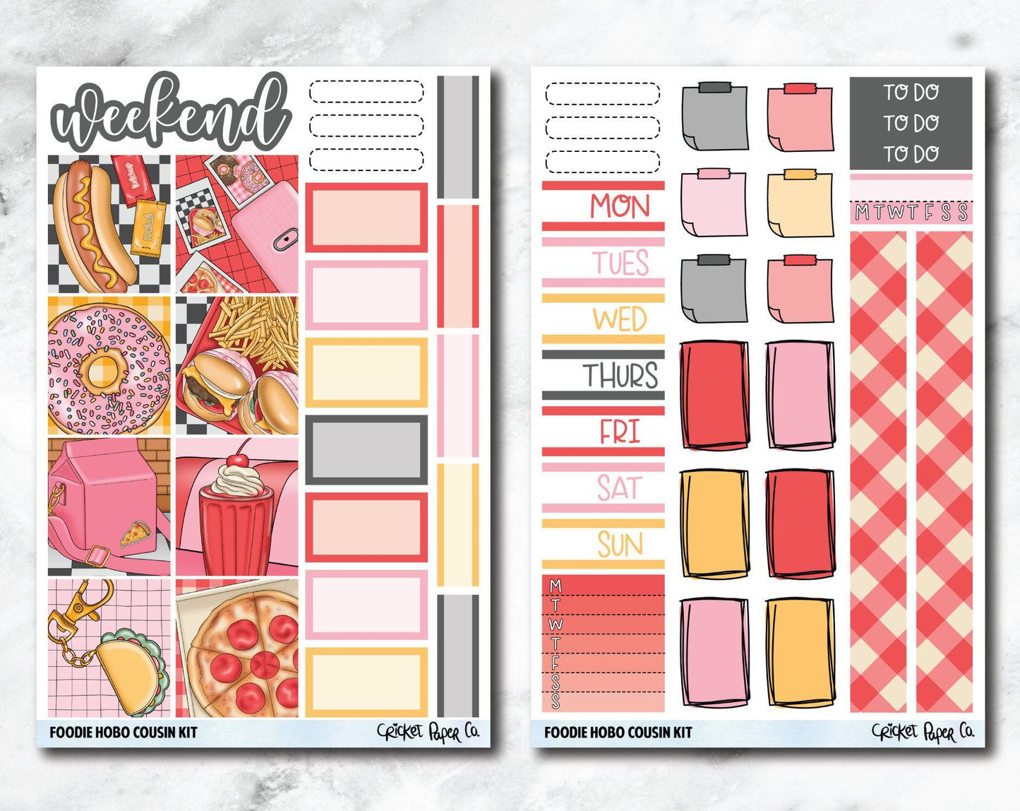 HOBONICHI COUSIN Planner Stickers Mini Kit - Foodie-Cricket Paper Co.