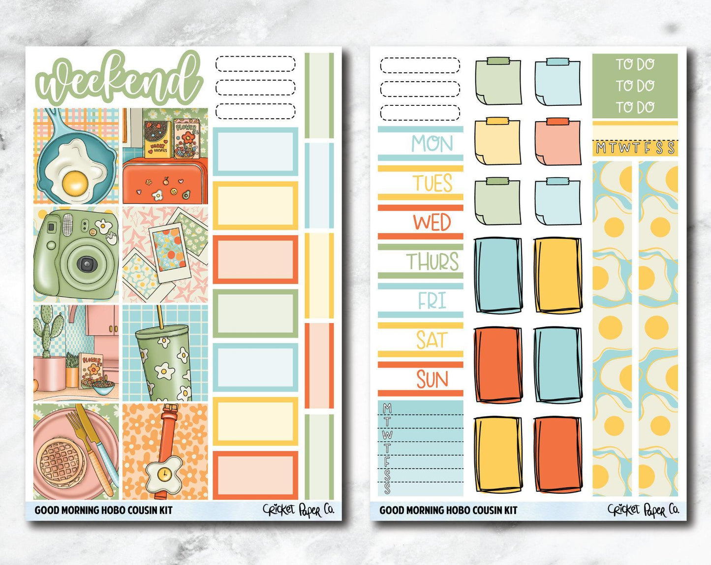 HOBONICHI COUSIN Planner Stickers Mini Kit - Good Morning-Cricket Paper Co.