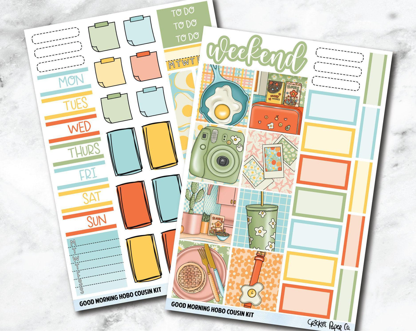HOBONICHI COUSIN Planner Stickers Mini Kit - Good Morning-Cricket Paper Co.