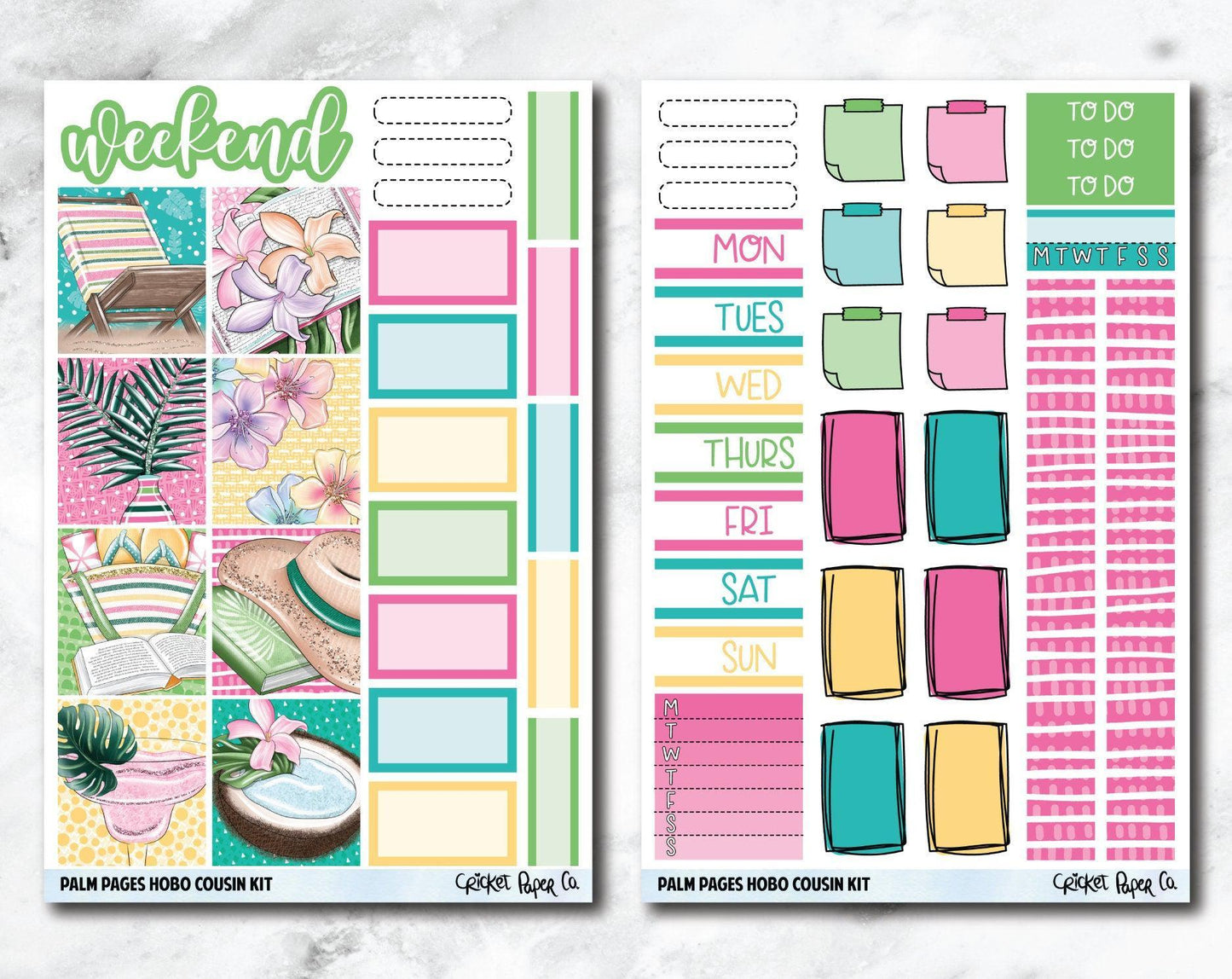 HOBONICHI COUSIN Planner Stickers Mini Kit - Palm Pages-Cricket Paper Co.