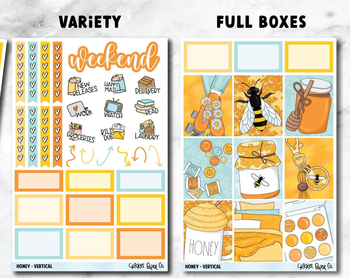 HONEY Planner Stickers - Full Kit-Cricket Paper Co.