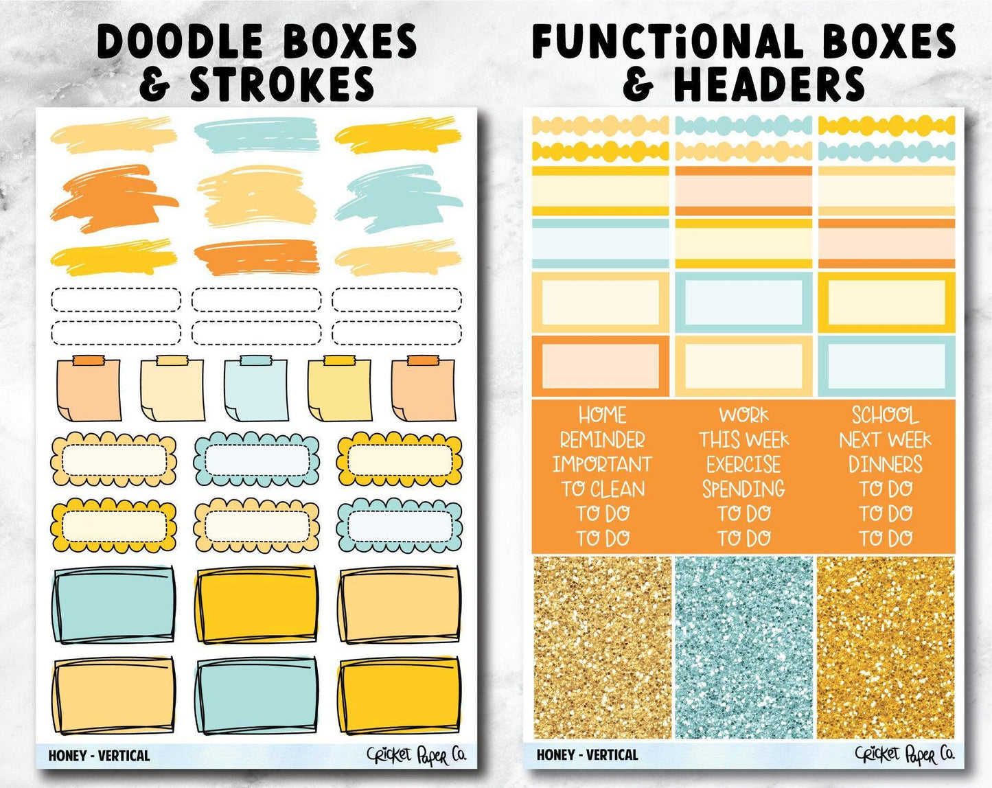 HONEY Planner Stickers - Full Kit-Cricket Paper Co.