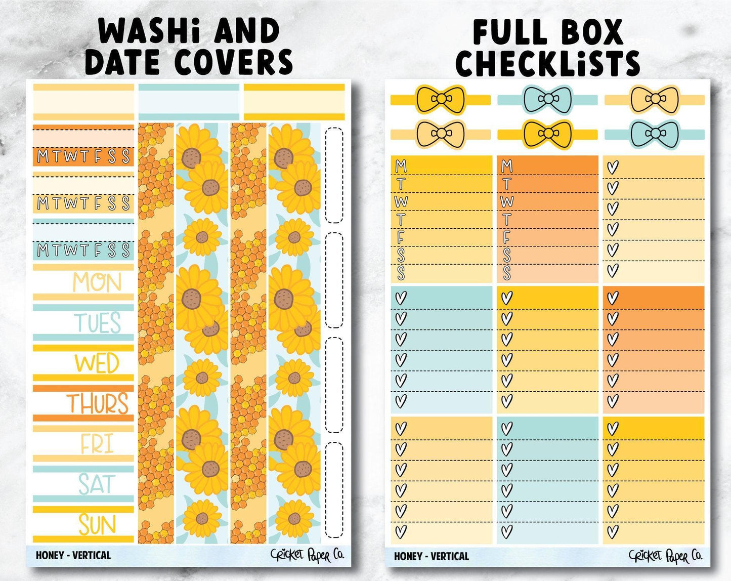 HONEY Planner Stickers - Full Kit-Cricket Paper Co.