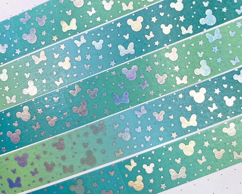 Holographic Foiled Magical Medley Washi Tape - Aquamarine-Cricket Paper Co.