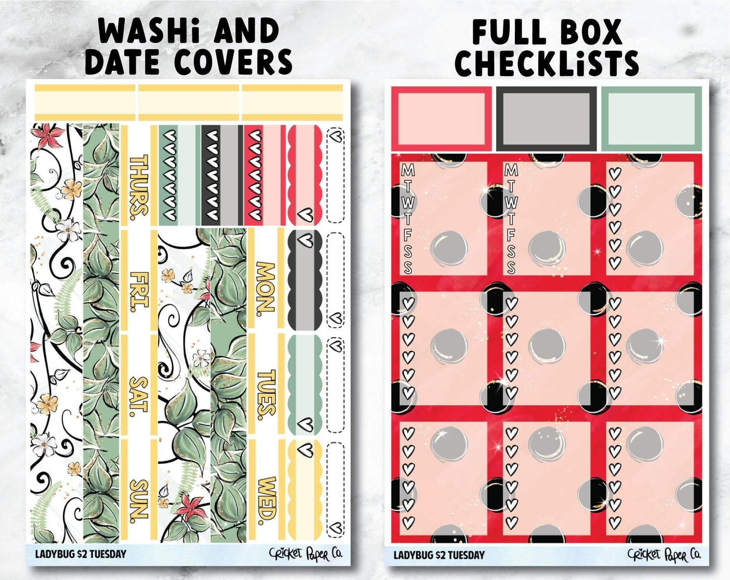 LADYBUG Planner Stickers - Full Kit-Cricket Paper Co.