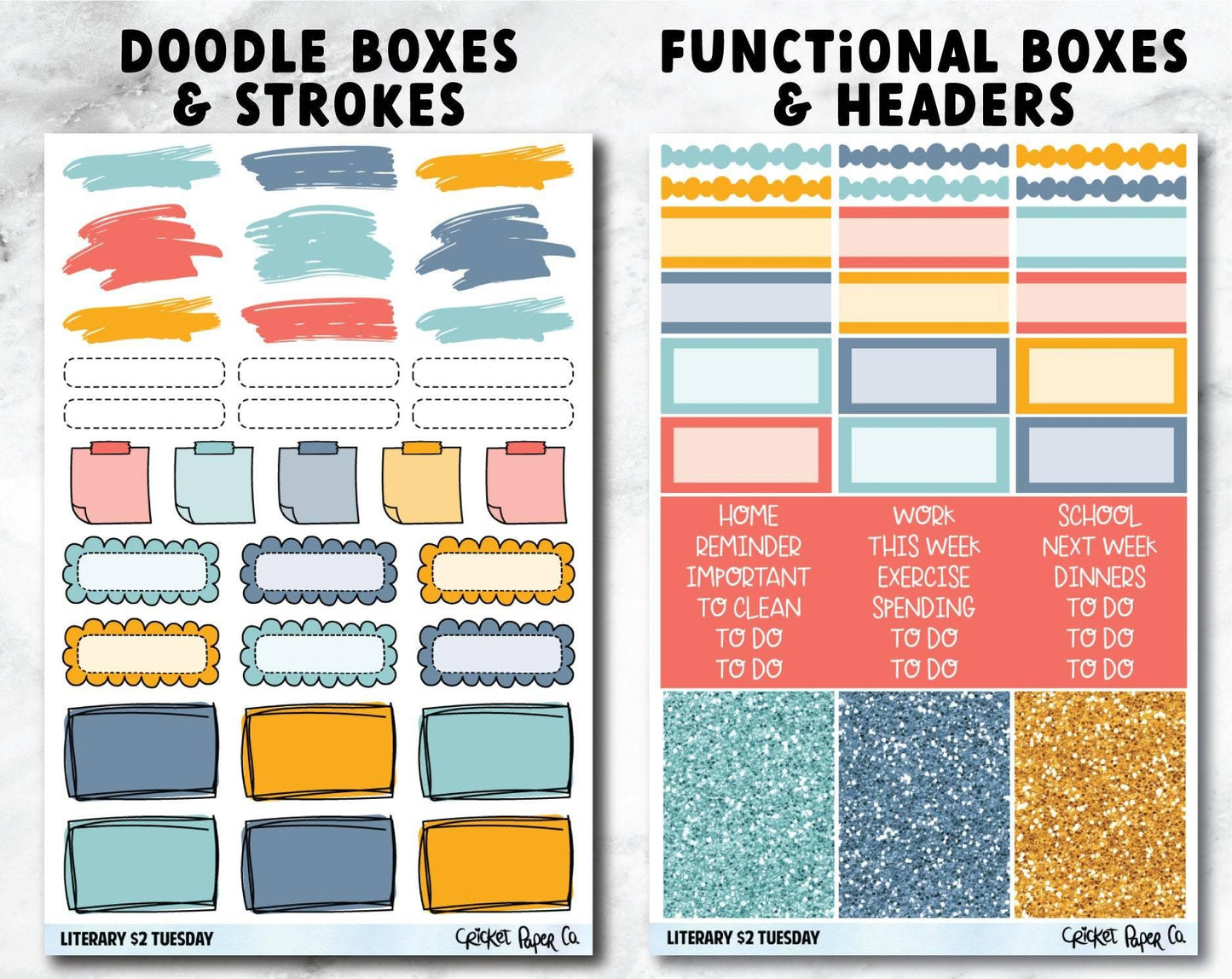 LITERARY Planner Stickers - Full Kit-Cricket Paper Co.