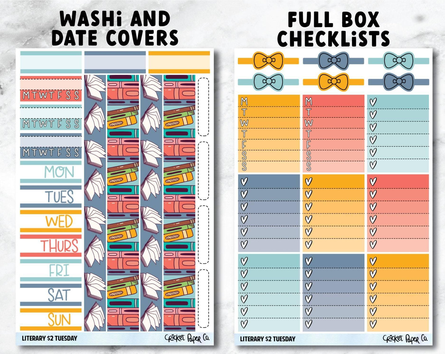 LITERARY Planner Stickers - Full Kit-Cricket Paper Co.