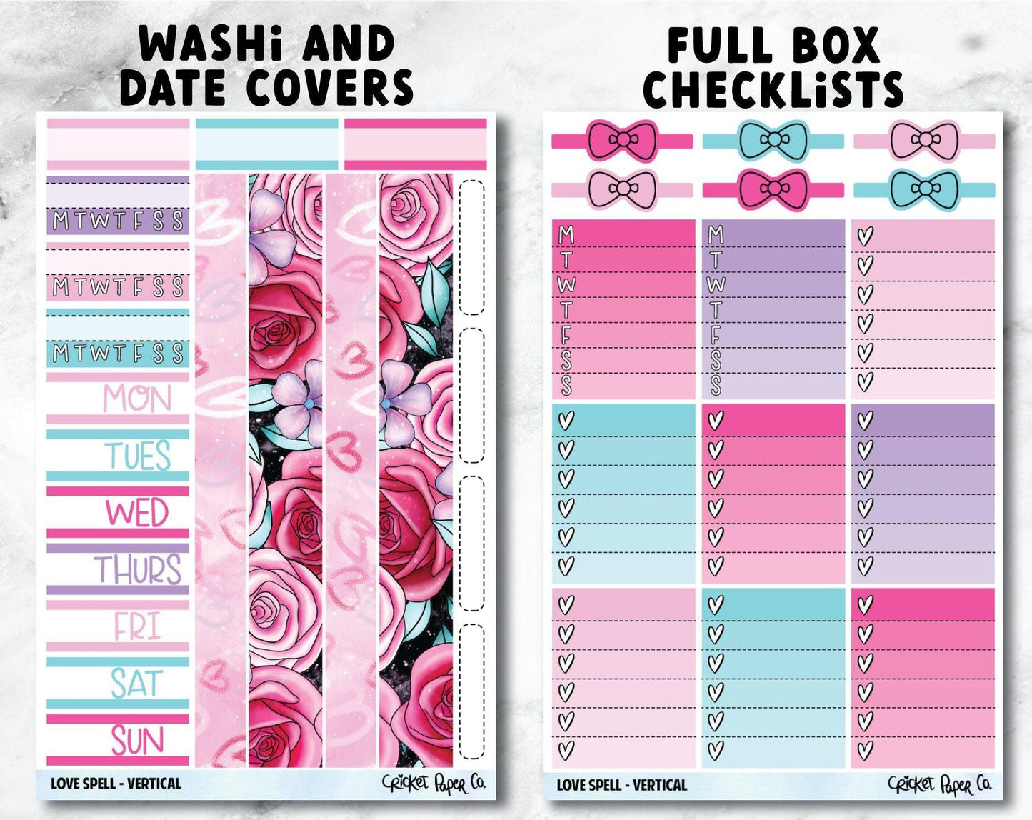 LOVE SPELL Planner Stickers - Full Kit-Cricket Paper Co.