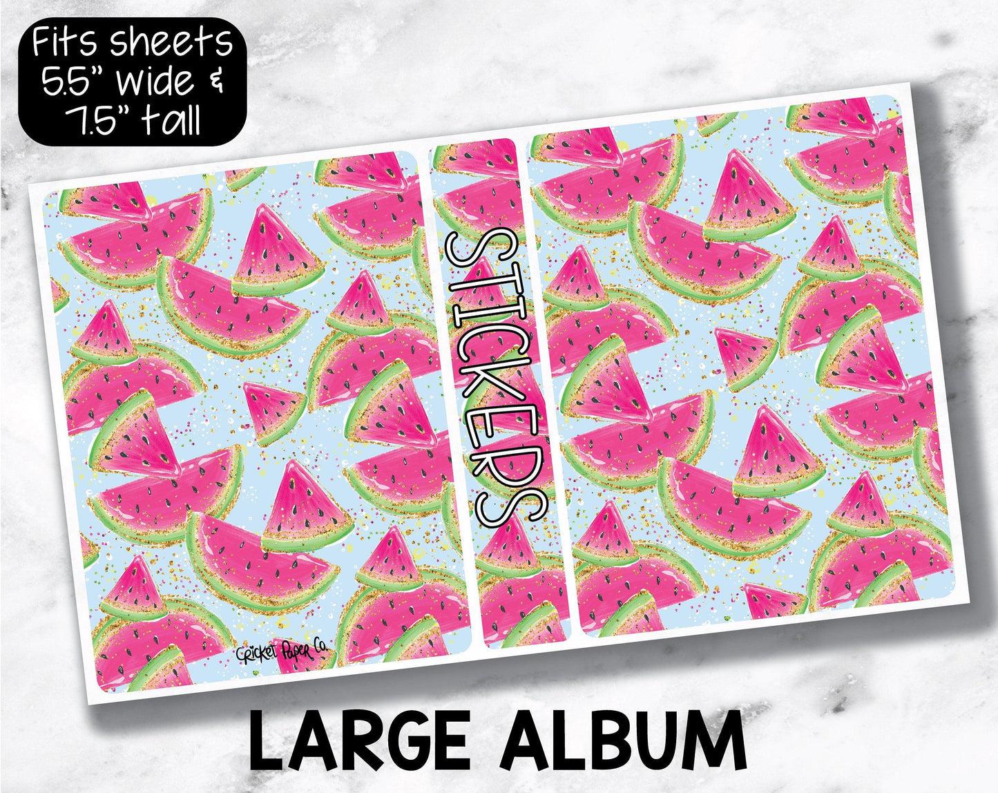 Large Sticker Storage Album - Watermelon-Cricket Paper Co.