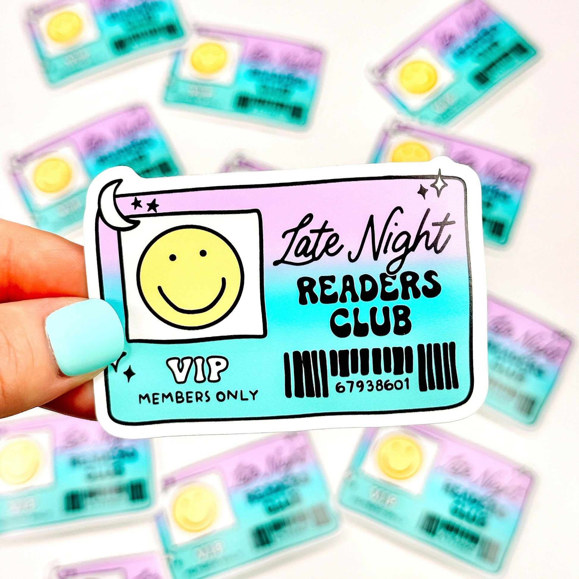 Late Night Reader's Club - Bookish Vinyl Sticker-Cricket Paper Co.