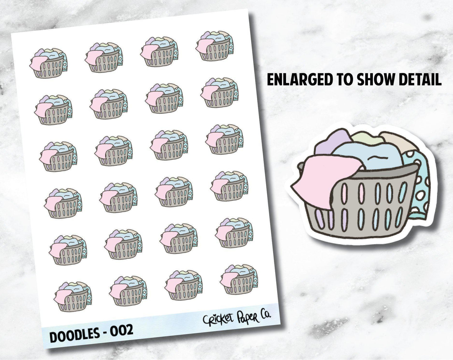 Laundry, Dirty Clothes, Chores Hand Drawn Doodles - 002-Cricket Paper Co.