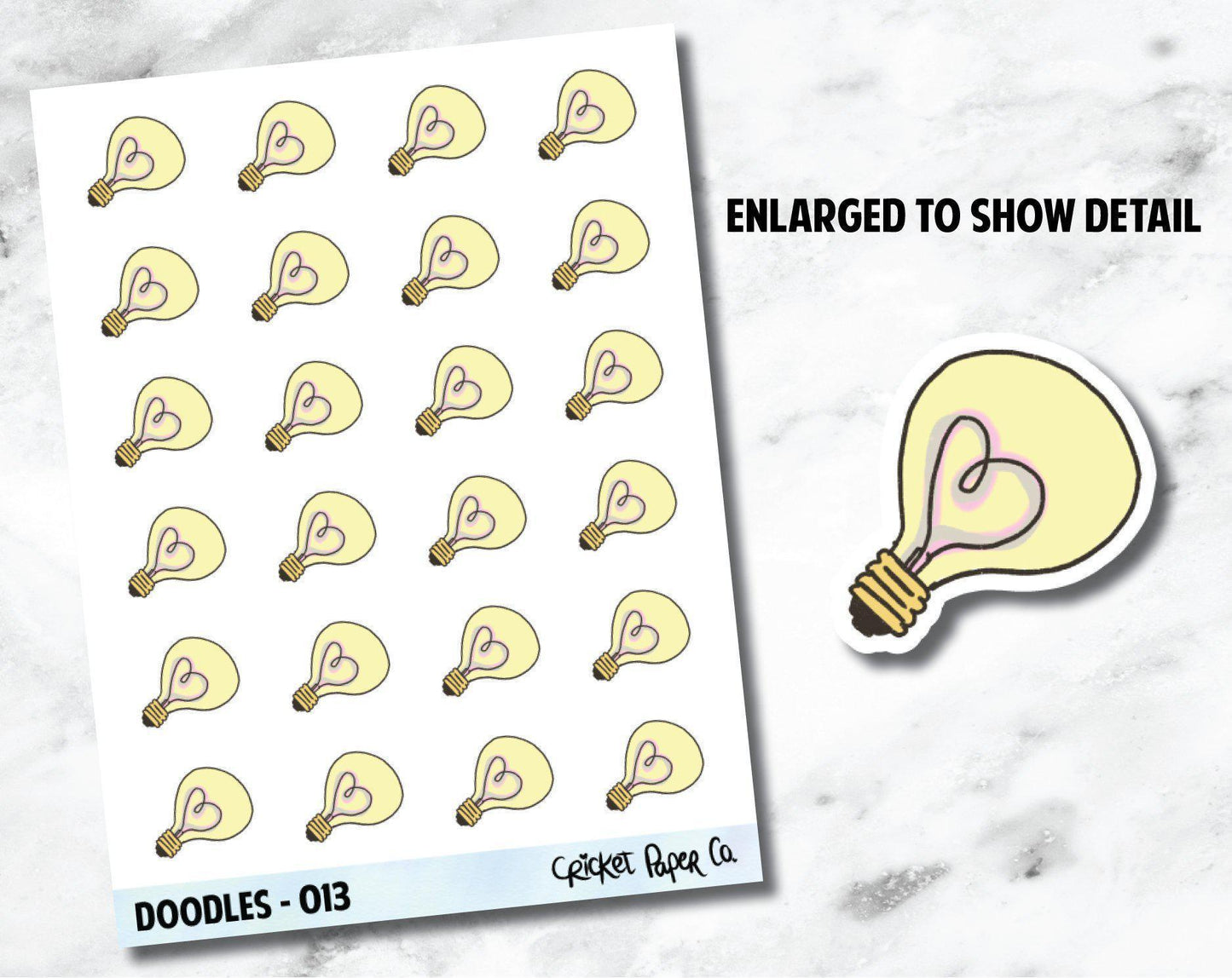 Lightbulb, Electric Bill, Power, Bill Due Hand Drawn Doodles - 013-Cricket Paper Co.