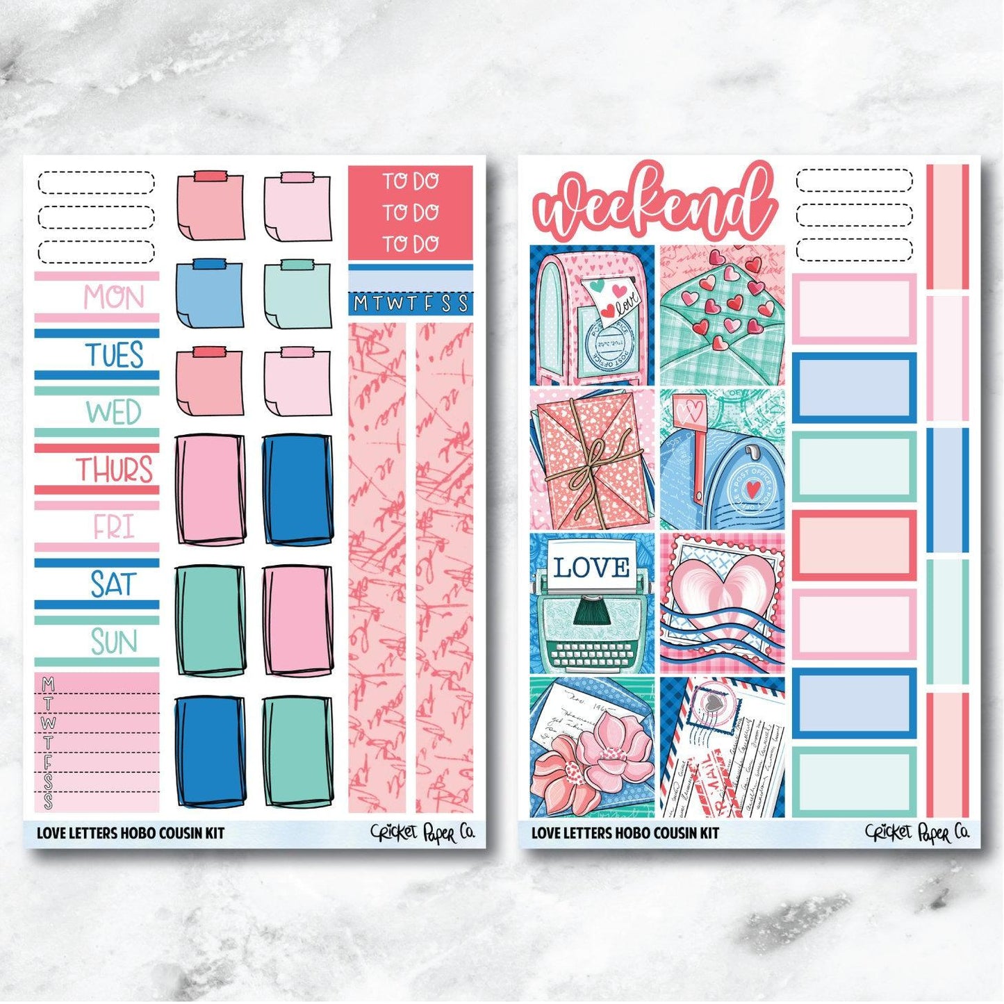 Love Letters HOBONICHI COUSIN Planner Stickers Mini Kit-Cricket Paper Co.