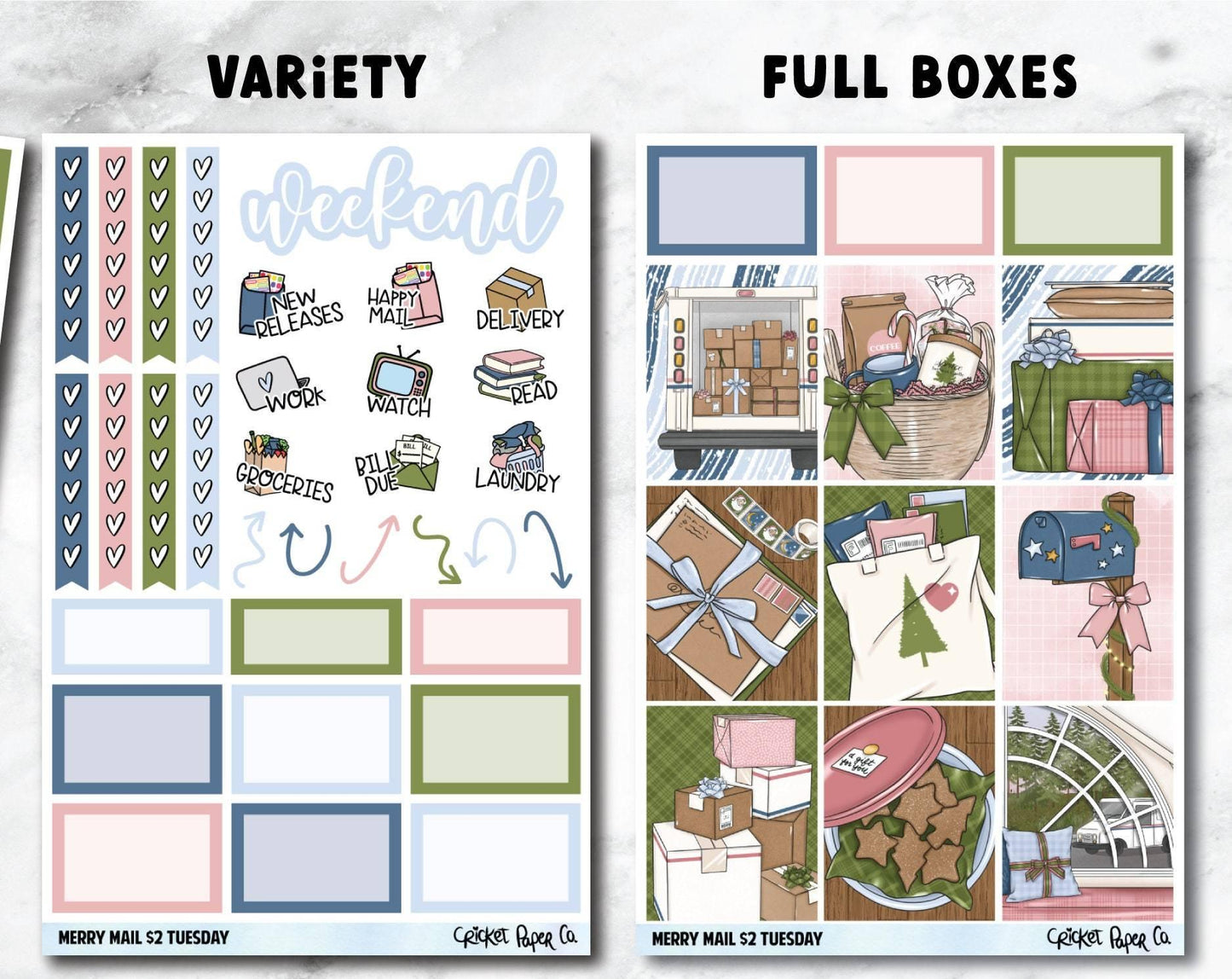 MERRY MAIL Planner Stickers - Full Kit-Cricket Paper Co.