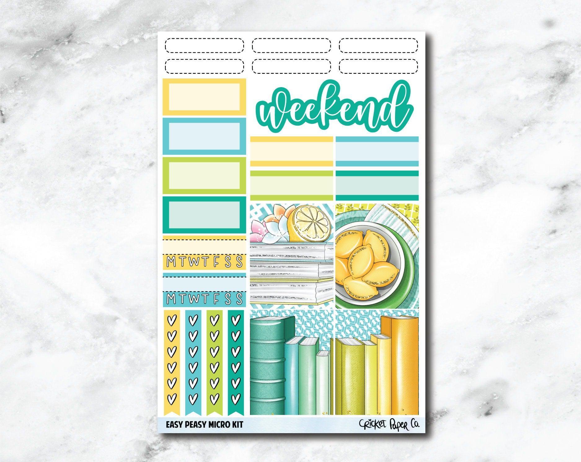 MICRO KIT Planner Stickers - Easy Peasy – Cricket Paper Co.