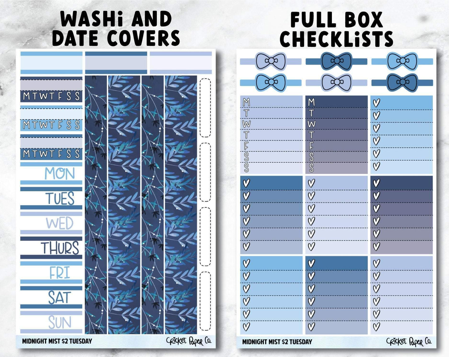 MIDNIGHT MIST Planner Stickers - Full Kit-Cricket Paper Co.