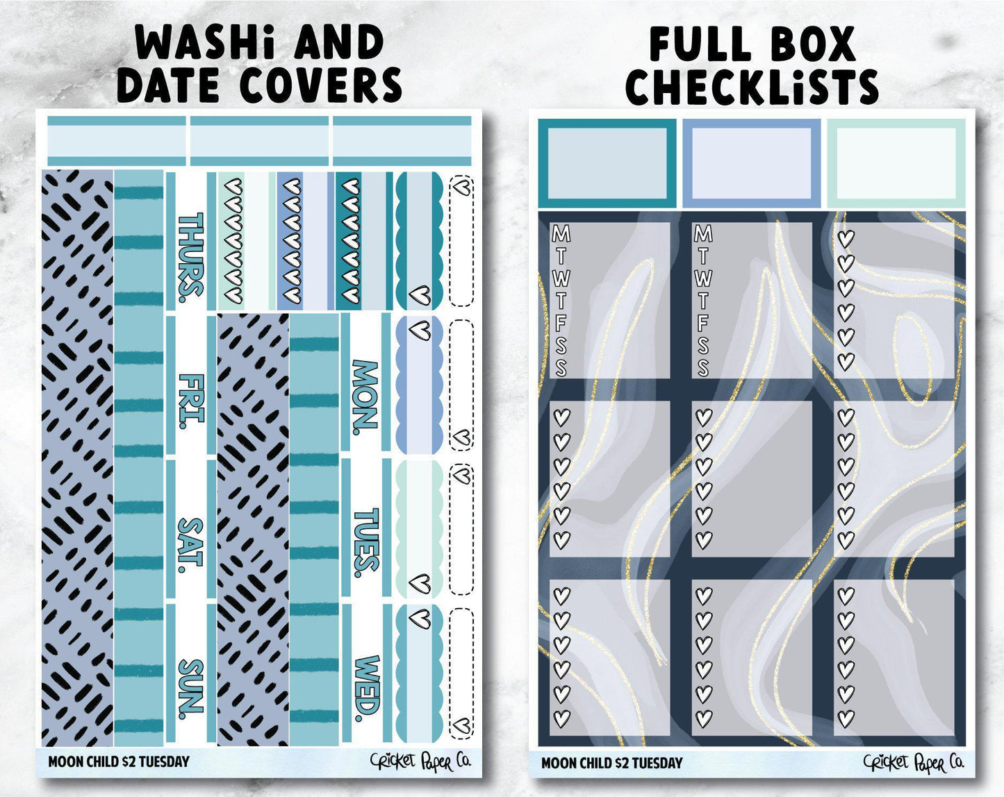 MOON CHILD Planner Stickers - Full Kit-Cricket Paper Co.