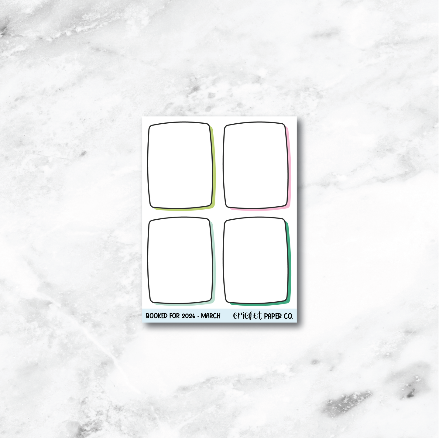 Book and Reading Journal Stickers - March