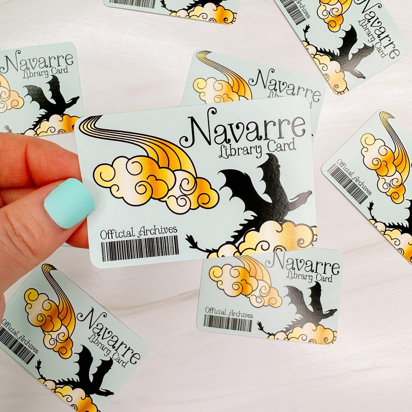 Navarre Library Card - Officially Licensed Fourth Wing Vinyl Sticker-Cricket Paper Co.