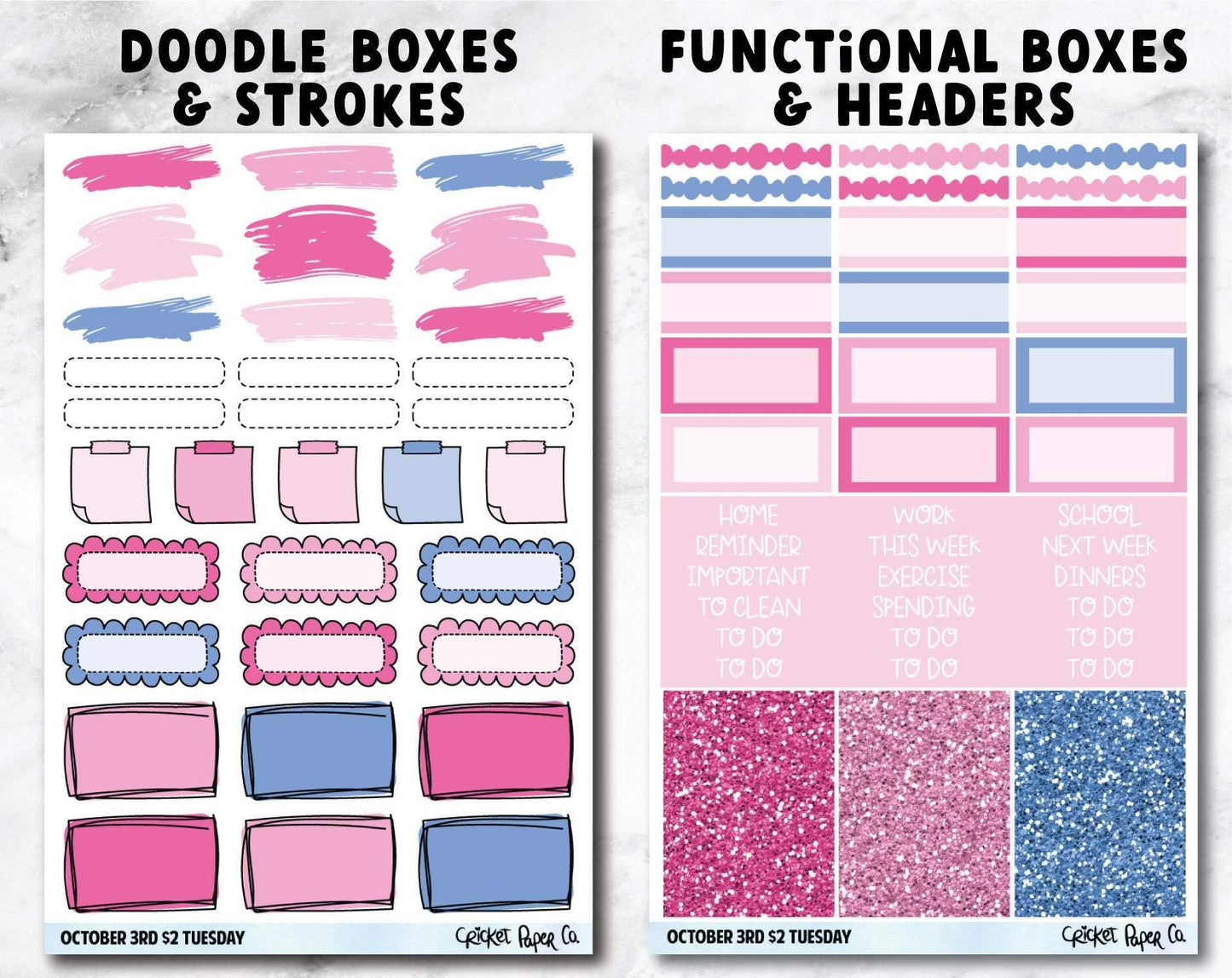 OCTOBER 3RD Planner Stickers - Full Kit-Cricket Paper Co.