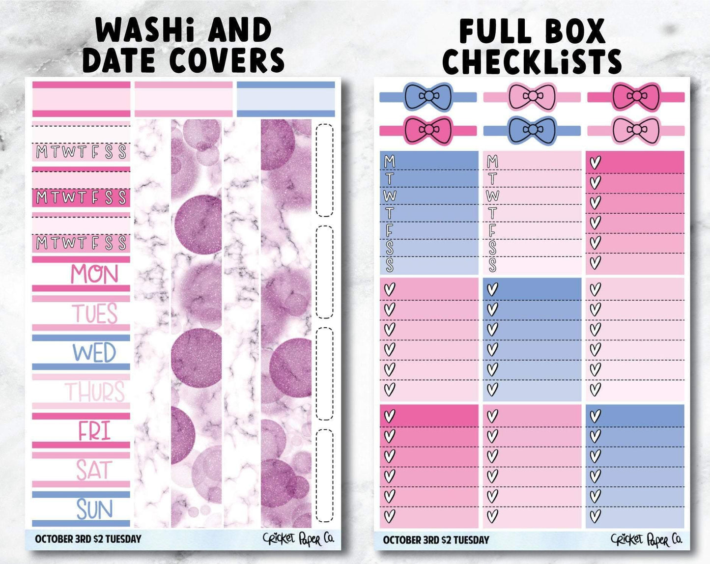 OCTOBER 3RD Planner Stickers - Full Kit-Cricket Paper Co.