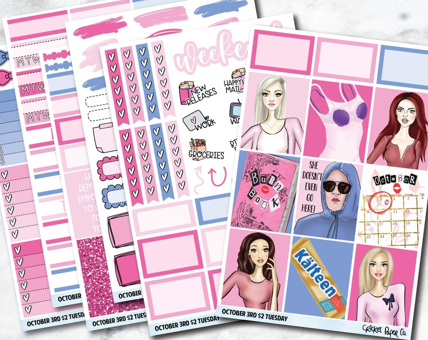 OCTOBER 3RD Planner Stickers - Full Kit-Cricket Paper Co.