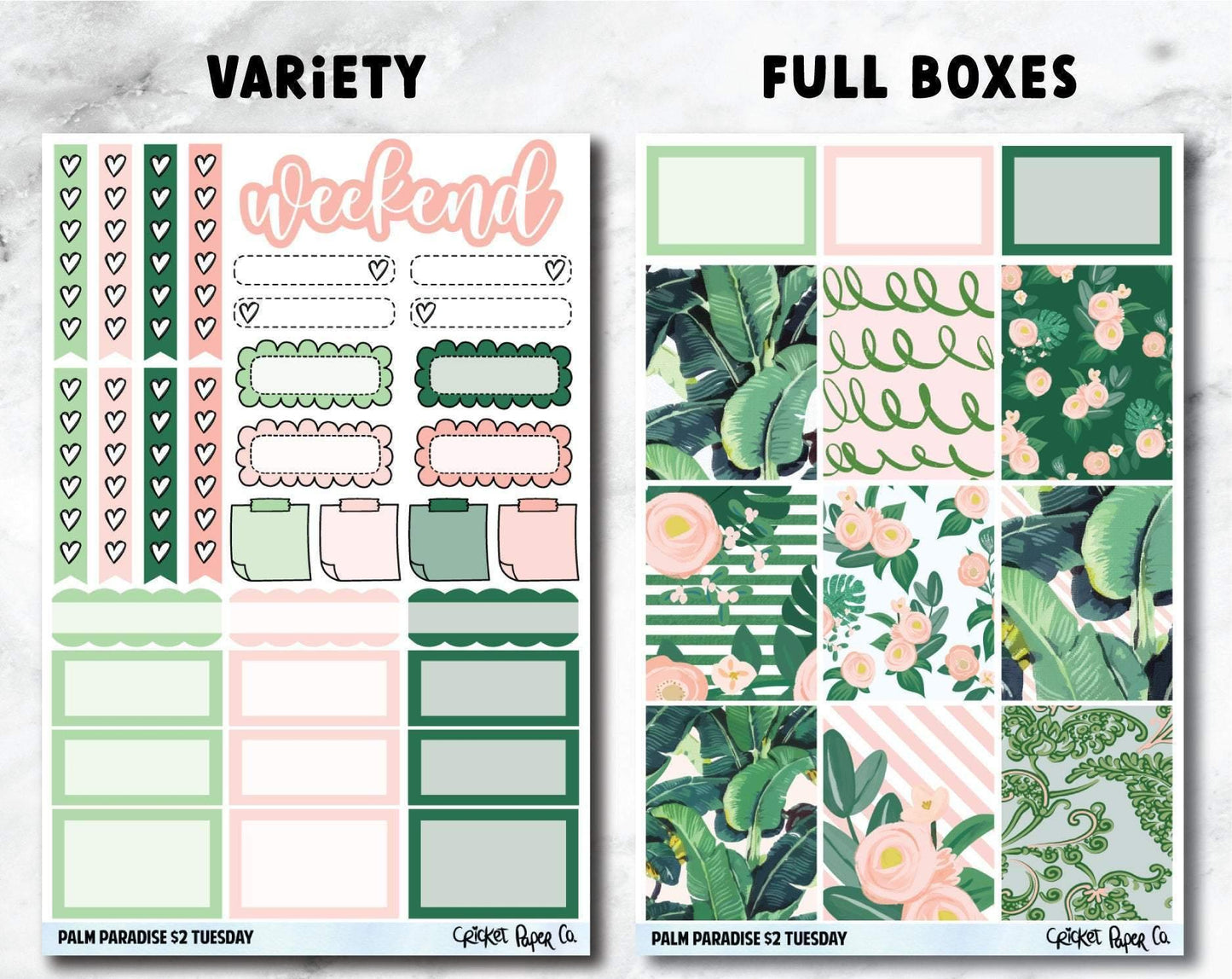 PALM PARADISE Planner Stickers - Full Kit-Cricket Paper Co.