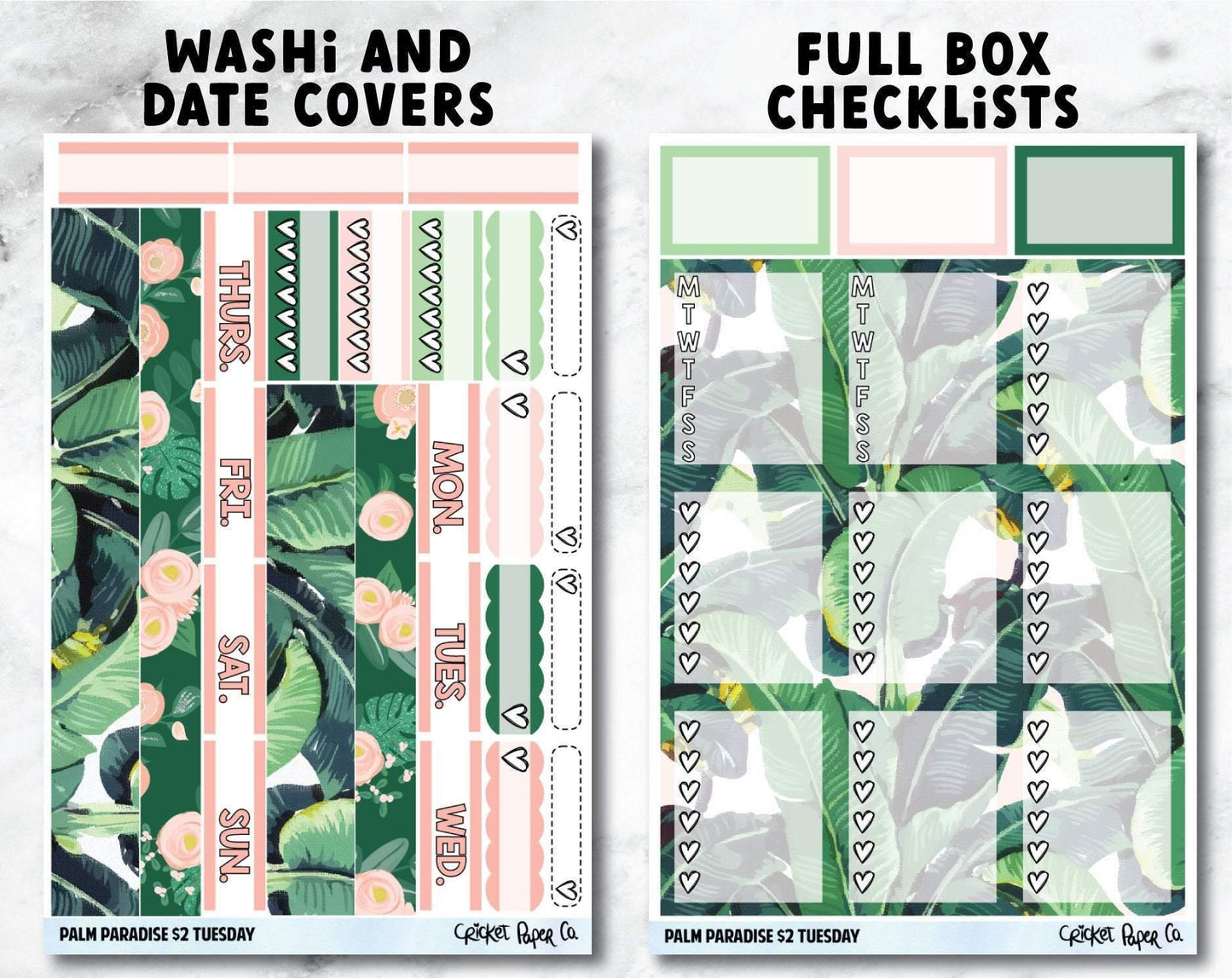 PALM PARADISE Planner Stickers - Full Kit-Cricket Paper Co.