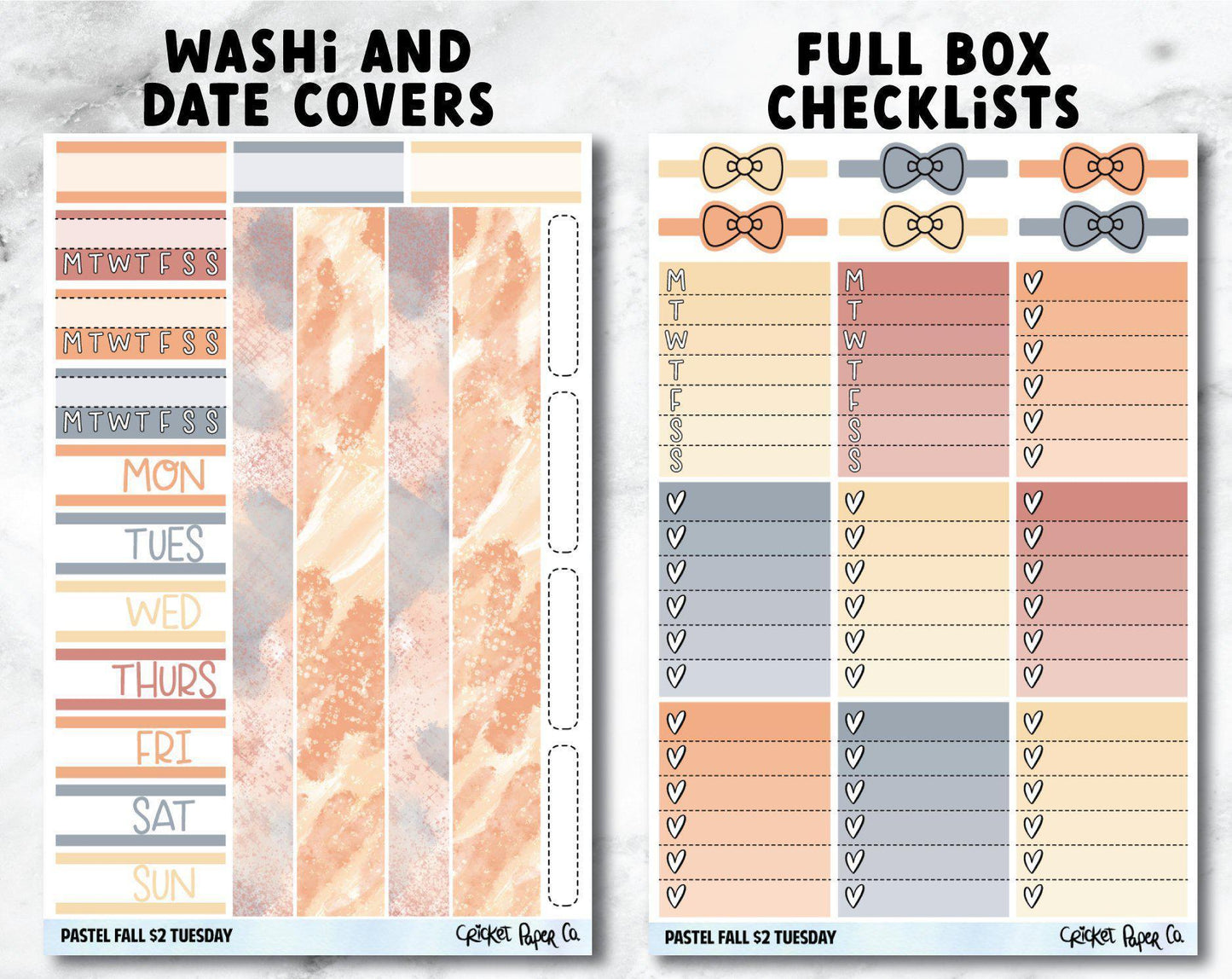 PASTEL FALL Planner Stickers - Full Kit-Cricket Paper Co.