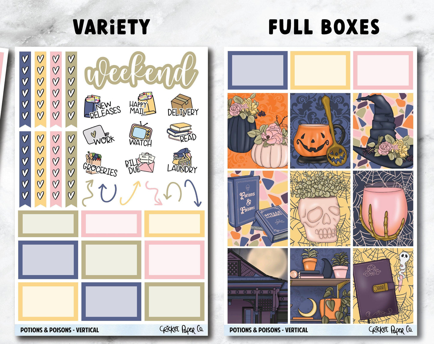 POTIONS & POISONS Planner Stickers - Full Kit-Cricket Paper Co.