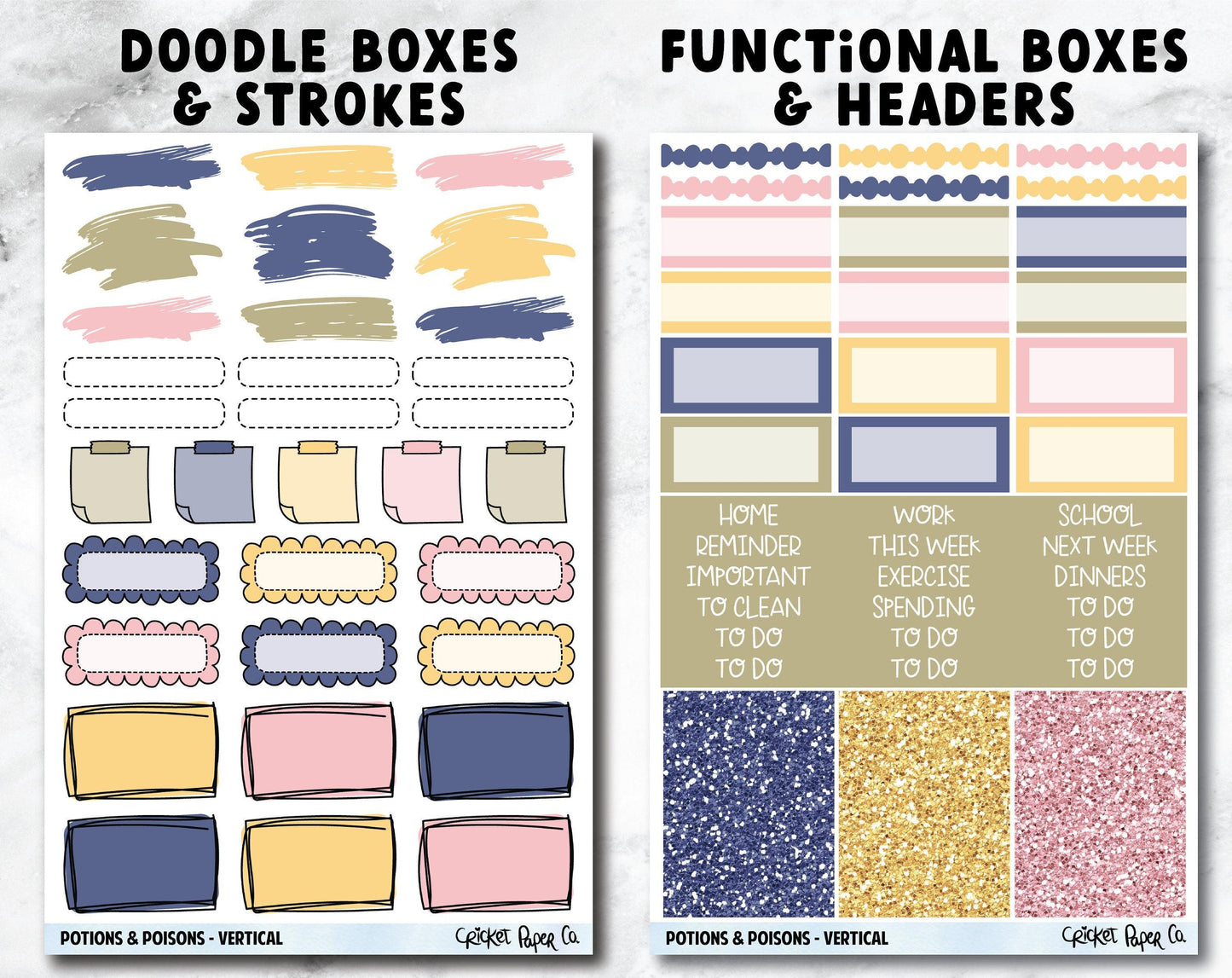 POTIONS & POISONS Planner Stickers - Full Kit-Cricket Paper Co.