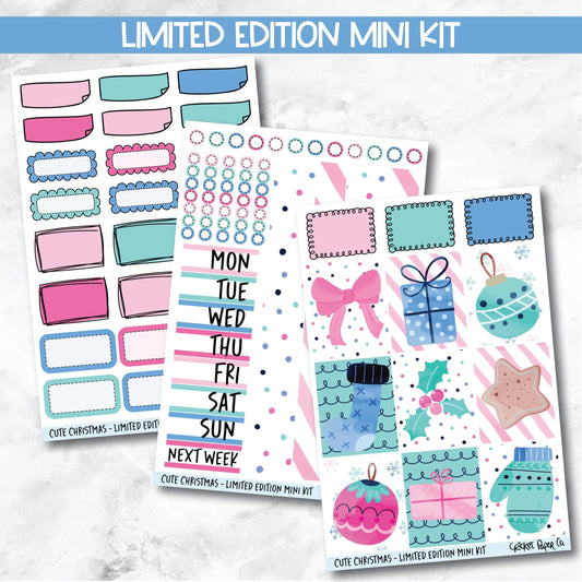 Planner Stickers Limited Edition Mini Kit - Cute Christmas-Cricket Paper Co.