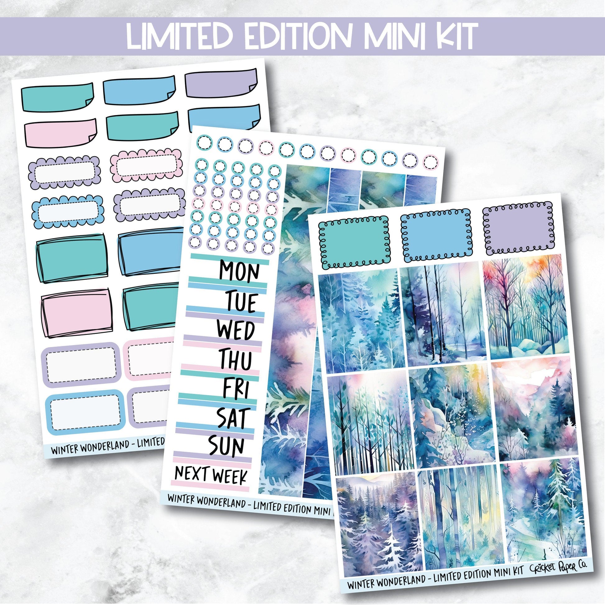Planner Stickers Limited Edition Mini Kit - Winter Wonderland-Cricket Paper Co.