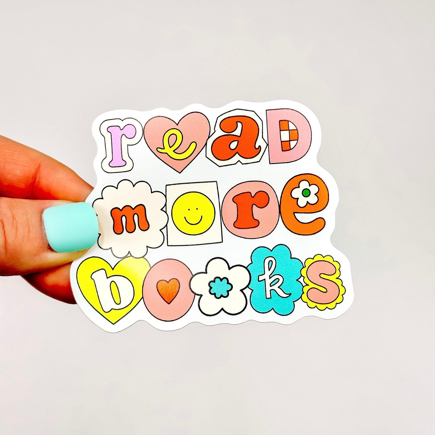 Retro Read More Books - Bookish Vinyl Sticker-Cricket Paper Co.