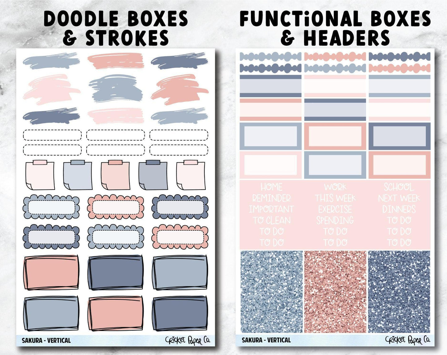 SAKURA Planner Stickers - Full Kit-Cricket Paper Co.