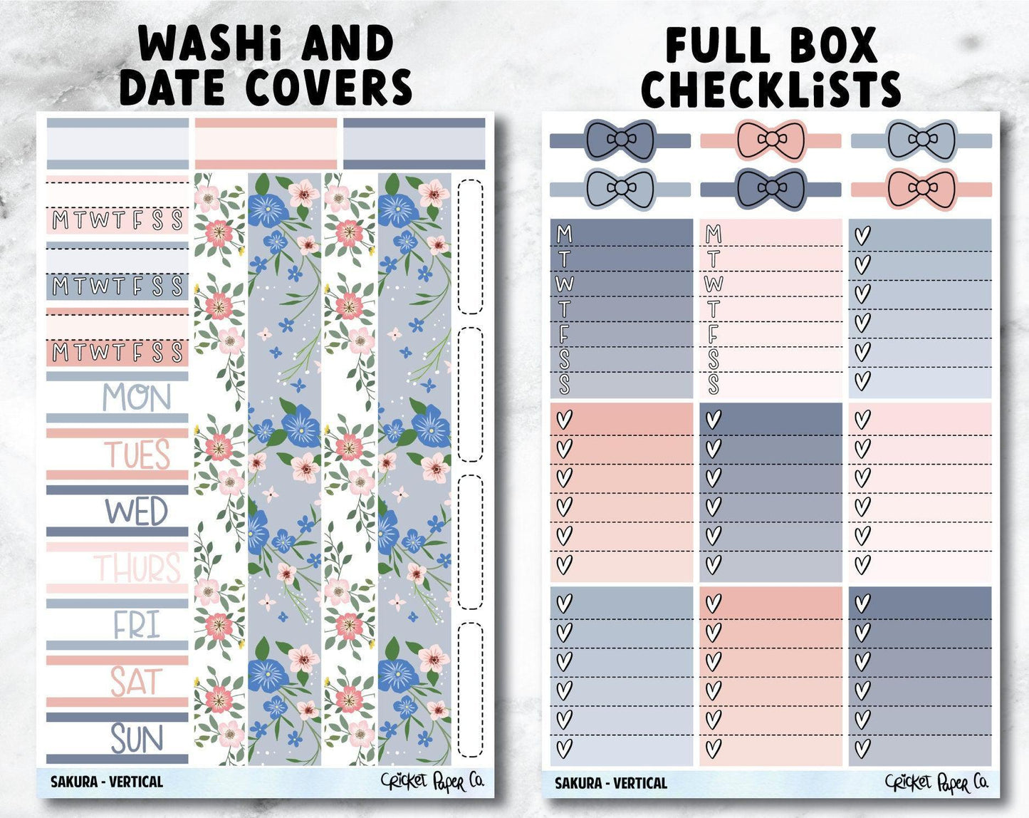 SAKURA Planner Stickers - Full Kit-Cricket Paper Co.