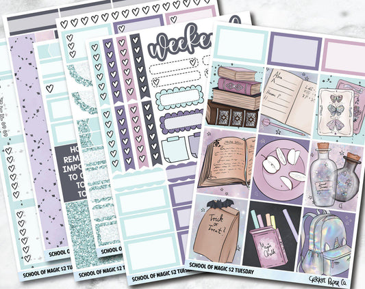 SCHOOL OF MAGIC Planner Stickers - Full Kit-Cricket Paper Co.
