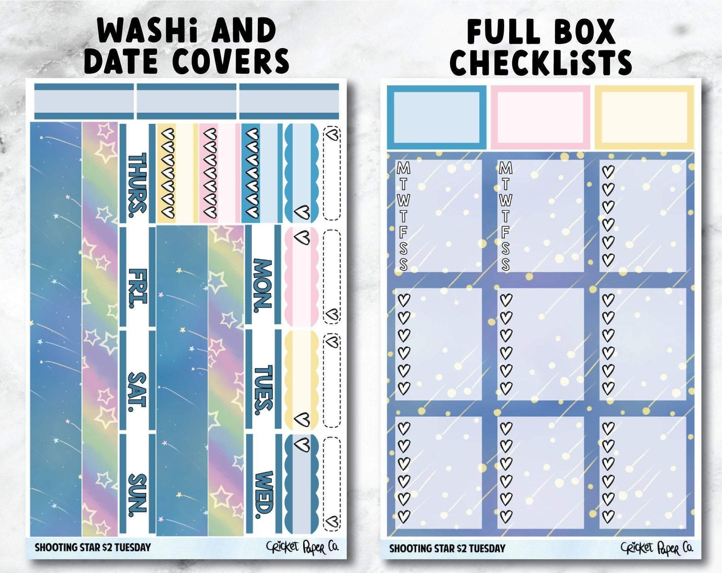 SHOOTING STAR Planner Stickers - Full Kit-Cricket Paper Co.