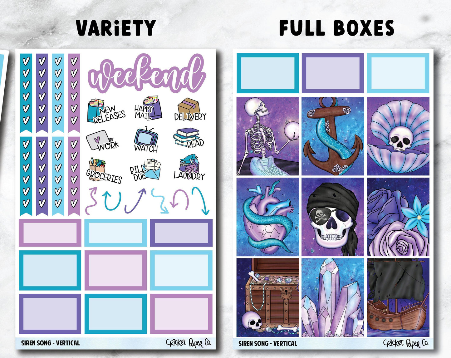 SIREN SONG Planner Stickers - Full Kit-Cricket Paper Co.