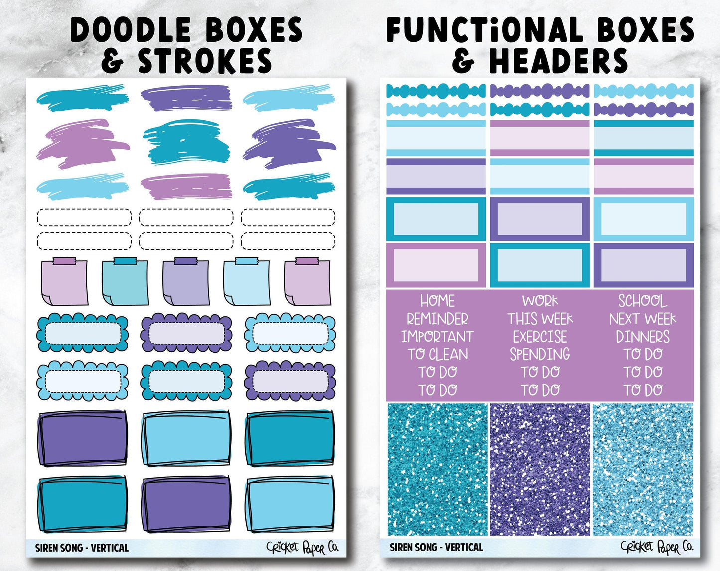 SIREN SONG Planner Stickers - Full Kit-Cricket Paper Co.