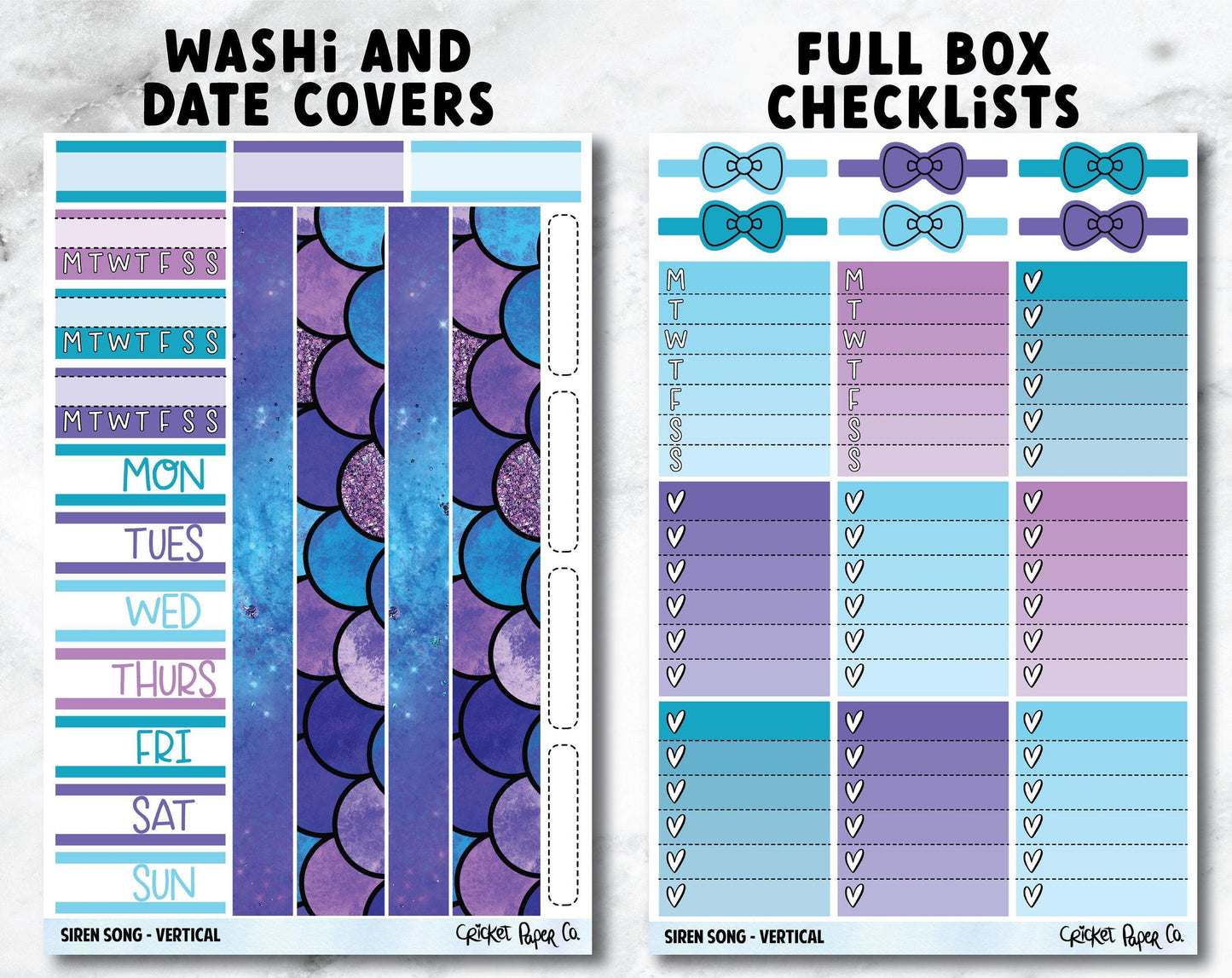 SIREN SONG Planner Stickers - Full Kit-Cricket Paper Co.