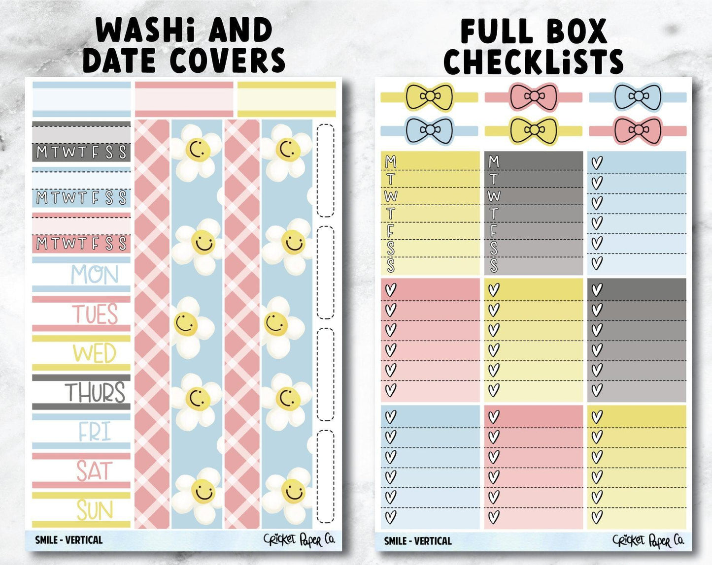 SMILE Planner Stickers - Full Kit-Cricket Paper Co.