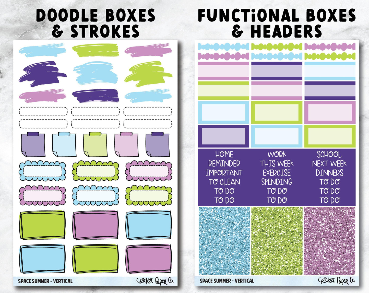 SPACE SUMMER Planner Stickers - Full Kit-Cricket Paper Co.